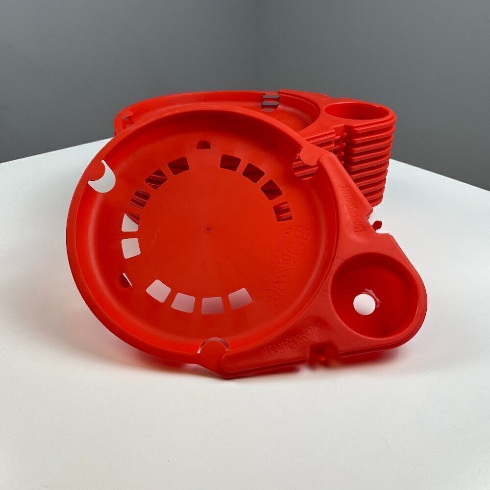 Bayou Classic plastic paper plate cup can caddy holder set of 11 red 1050PDQ